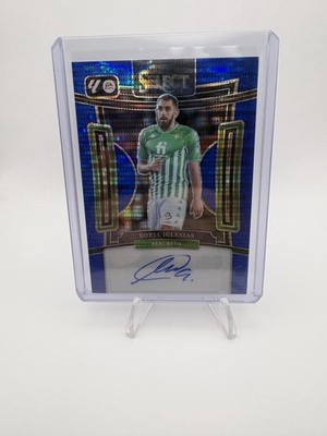 2023-24 Panini Select La Liga #S-BI Borja Iglesias Signatures Blue Pulsar
