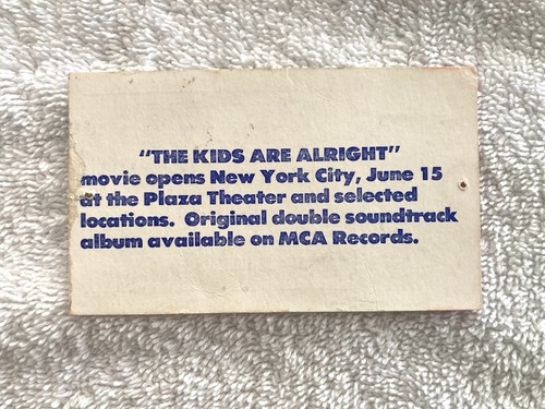 The Who: 1979 Original Vintage Concert Ticket Stub MSG in NYC - Bild 2 von 2