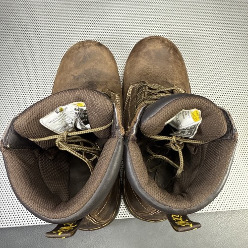 Stivali da combattimento da lavoro Dr. Martens Winch industriali in pelle marrone Air Wair donna 7 - Foto 9 di 14