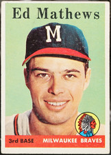 1958 Topps Baseball Ed Mathews #440 VG