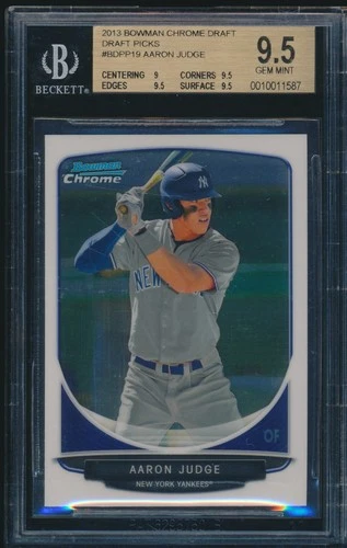 BGS 9.5 AARON JUDGE 2013 Bowman Chrome Draft Picks NY Rookie Card RC GEM MINT