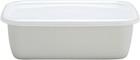 Noda Horo enamel whiteseries Storage Container Rectangular Deep L with Seal Lid