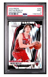 2024 PANINI PRIZM SKEWED PRIZM #252 MATAS BUZELIS ROOKIE RC /249 PSA 9