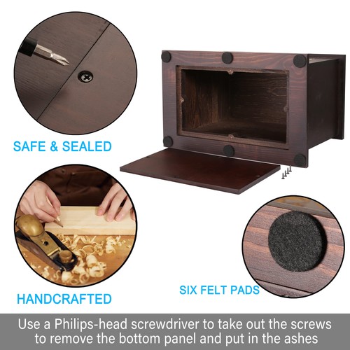 Urnas conmemorativas de cremación para cenizas humanas adulto hombre mujer, caja de madera y estuche... - Imagen 3 de 7