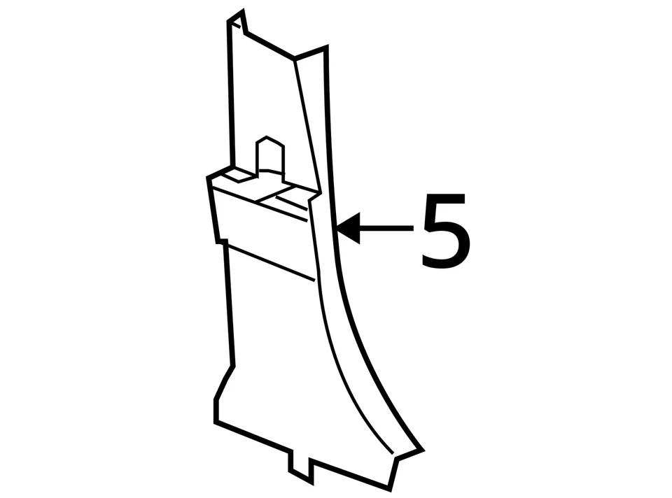 PANEL DE AJUSTE INFERIOR CHRYSLER B PILAR YF60XDVAH NUEVO FABRICANTE DE EQUIPOS ORIGINALES YF60XDVAH Foto 3 de 3