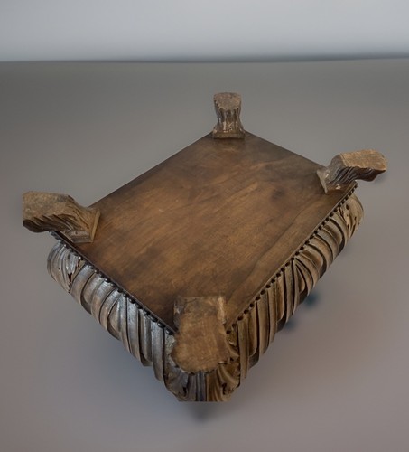 Antigua caja bíblica tallada en madera de olivo limosna italiana DIO SOLO DIOS SOLO Italia - Imagen 8 de 10