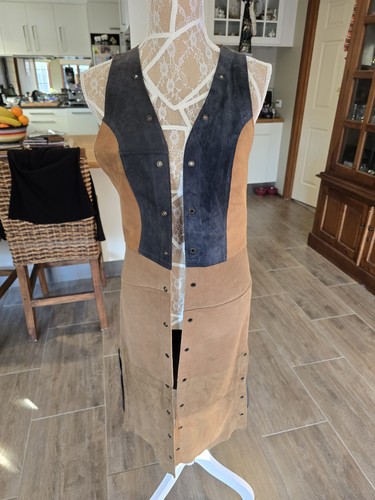 Vintage Suede Long Line Vest