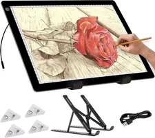 TSOCOS Light Board for Tracing, A3 Light Pad for Diamond Painting, 3 Levels Brig