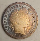 1914 Barber Silver Dime 10C - Philadelphia Mint