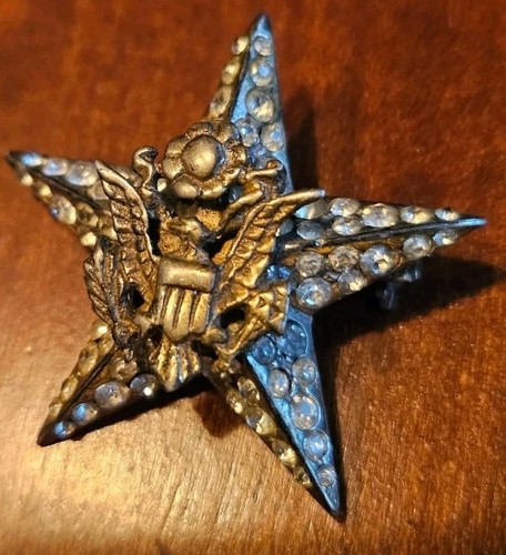 Broche Patriótico De Colección Segunda Guerra Mundial Homefront Ejército GEN Staff Insignia