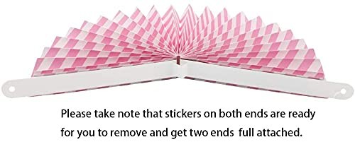 6 Pcs Decoration Hanging Party Pink Paper Fans Set for Birthday Wedding - Picture 8 of 8