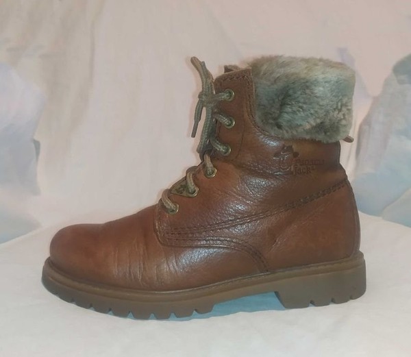 Women Panama Jack Boots Brown Leather 37 #2N8B