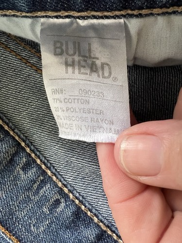 Bullhead Gravels Mens Jeans Blue Sz 32x31-measured Straight Denim Distressed - Picture 13 of 16