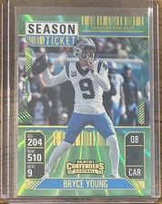 2024 Panini Contenders - Bryce Young #14 Game Ticket Green Gold