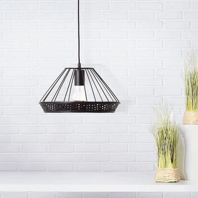 Brilliant Pendelleuchte Hängelampe Tory Schwarz rund Ø32,5cm max 40W E27 kürzbar - Bild 1 von 4