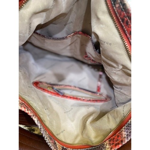 Brahmin Kathleen Sangria Multi Anaconda Tasche, rot/lila/braun, Quaste, Reißverschluss - Bild 5 von 8
