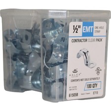 Halex 1/2 In. Click-On EMT 1-Hole Conduit Strap (100-Pack) 61505B Halex 61505B