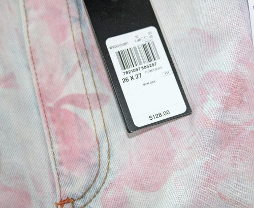 Guess Womens 26" x 27" Jeans Mom Jean Pants High Rise Regular Fit Pink $128 NEW - Picture 6 of 6
