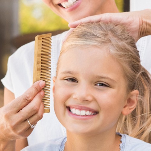 10 Pcs Portable Bamboo Comb Girl Women's Hair Detangler Fine Tooth - Picture 9 of 12