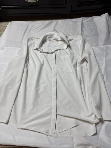 Womens Athleta Button Up Ivory Blouse Size M