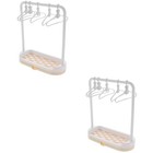 2 Sets Mini Doll Kleidung Kleiderbügel Doll Kleidung Lager Rack Puppenzubehör