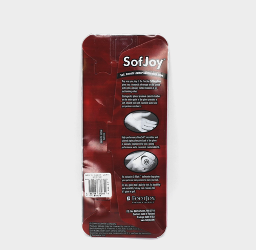 Footjoy Sofjoy Golf Glove - White Men's Cadet Medium Glove Medium Soft / Smooth - Picture 2 of 7