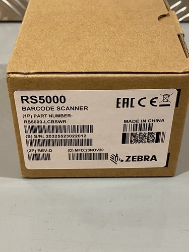 Zebra RS5000-LCBSWR scanner di codici a barre ad anello con cavo 1D e 2D nuovo - Foto 2 di 5