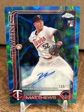 2025 Topps Chrome Update - Rookie Debut Auto /175 Zebby Matthews Blue/green Lava