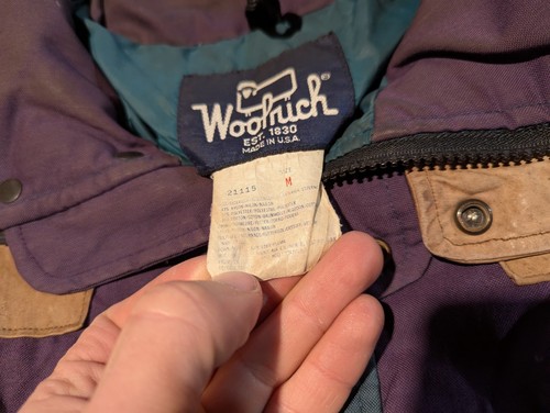 Vintage Woolrich Jacket Mens Medium Down Insulated Puffer Bomber Ski Coat - Picture 2 of 23