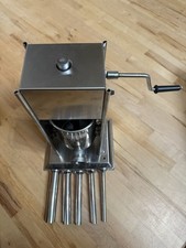 Manual Sausage Stuffer 3L / 7Lbs Cheese Press Machine Stainless Steel 5 Funnels