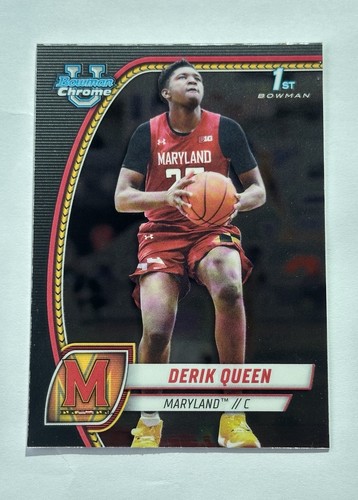 2024-25 Topps Bowman Chrome U - 1st Bowman Derik Queen #19 Maryland Terrapins  - Picture 1 of 2