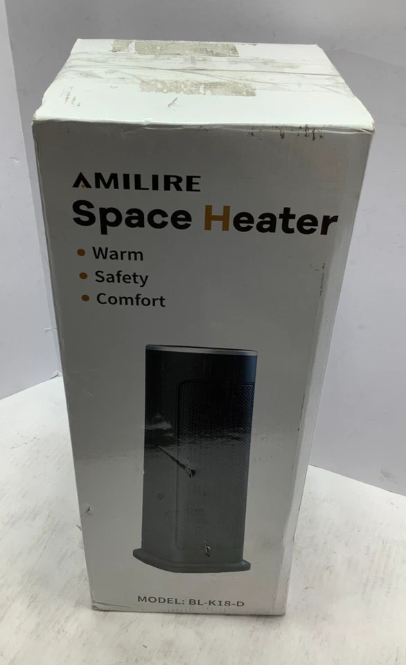 Amilire Space Heater with Remote, Automatic Shutdown, LED Screen, Oscillation - Image 3 of 4