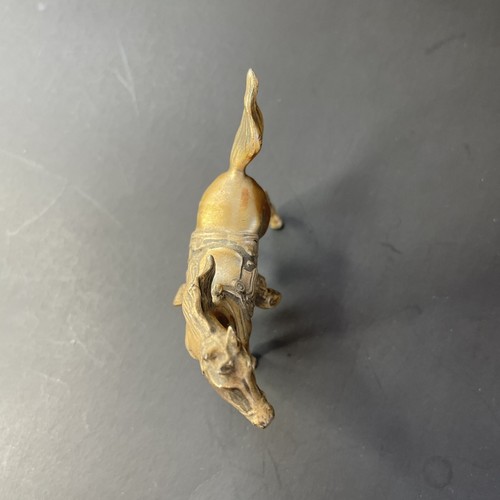 Vintage Jennings Brothers Metall JB 3 1/4" PFERD Kupfer Silber Metall Hengst - Bild 9 von 11