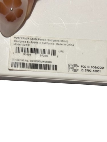 Apple Pencil 2nd Generation iPad Stylus Model A2051 White Unused Open Box - 第 5/5 張圖片