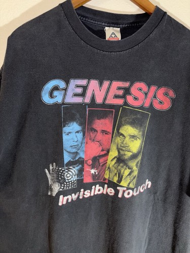 Vintage GENESIS Band INVISIBLE TOUCH Album Tour T Shirt Size 2XL RARE - Picture 2 of 8