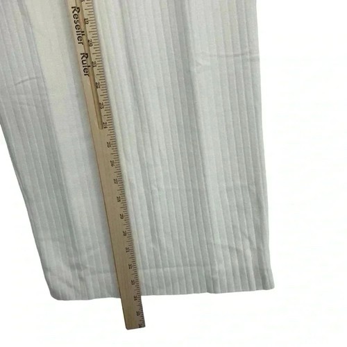 Enza Costa XS Rippstrick Midi Rock Winter Weiß Stretch Bleistift Neu mit Etikett - Bild 8 von 11
