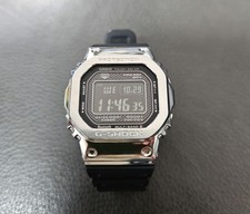 Casio G-Shock GMW-B5000 Silver Black Digital Watch Rubber Strap Used