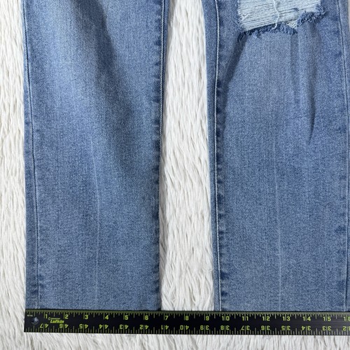 KENSIE Light Wash Vintage Luxe The Slim Fringe Denim Jeans Women's Size 4/27 - Picture 10 of 24