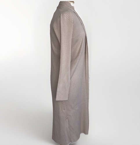Mangaschoni 2 piece ribbed knit bodycom sheath dress/long openfront duster M NWT - Picture 2 of 12