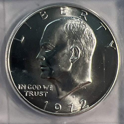 1972-S Eisenhower Silver Dollar MS67 ICG Graded Austin Hutto Signature - Picture 3 of 3