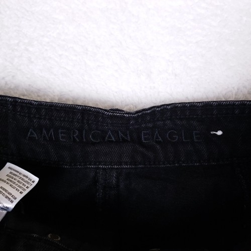 American Eagle minigonna con bottoni davanti taglia 4 nera Y2K morbida grunge indie sleaze - Foto 4 di 7