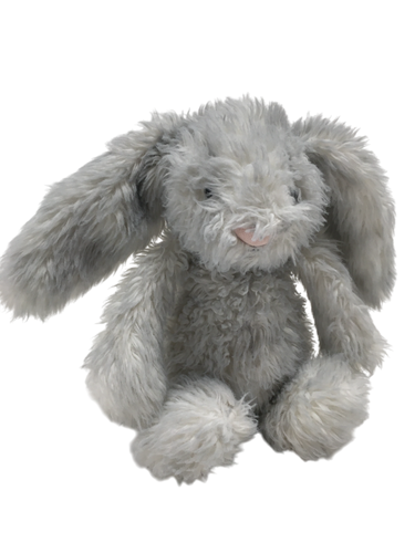 Jellycat London Grey Fluffy Bashful Bunny Soft Plush Toy Stuffed Animal 8in