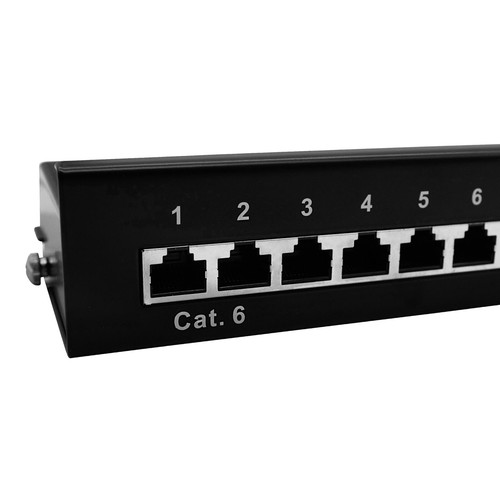 Patchpanel Patchfeld Cat.6 Desktop 8-Port RJ45 geschirmt Aufputz Wandmontage 1HE - Bild 8 von 11