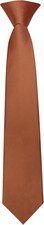 RBOCOTT 3.15  Solid Color Pre-tied Clip on Ties for Men Regular Long Tie Rust