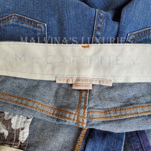 STELLA MCCARTNEY JEANS SKINNY BLAU DENIM HOSE VOGEL STICKEREI Gr. 29 42 IT 6 US - Bild 10 von 16