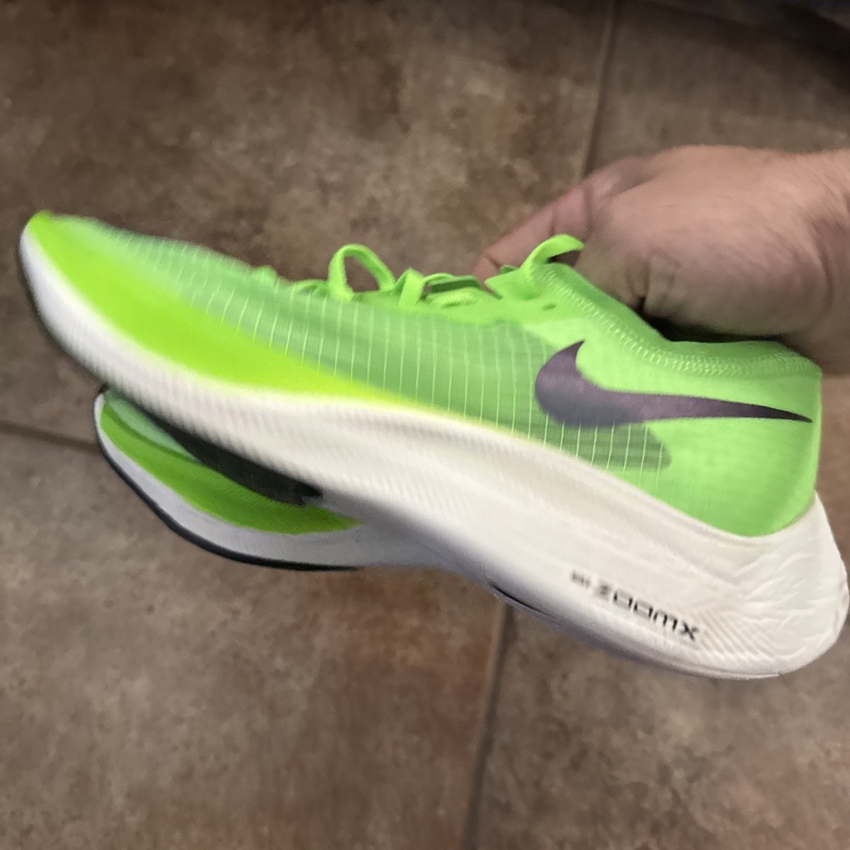 Nike ZoomX Vaporfly NEXT% Electric Green Black - Men 6.5/Women 8