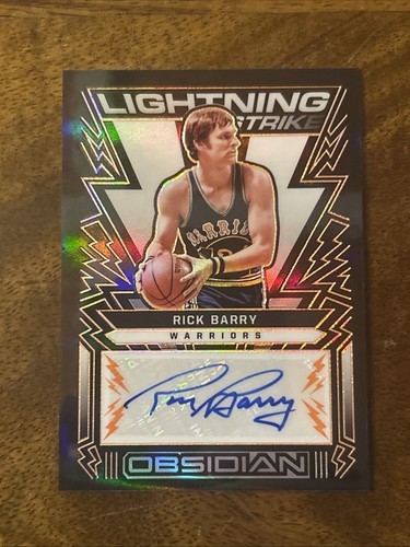 Rick Barry 2021 Obsidian Orange Electric Etch AUTO Jersey # Match 1/1 #24/35