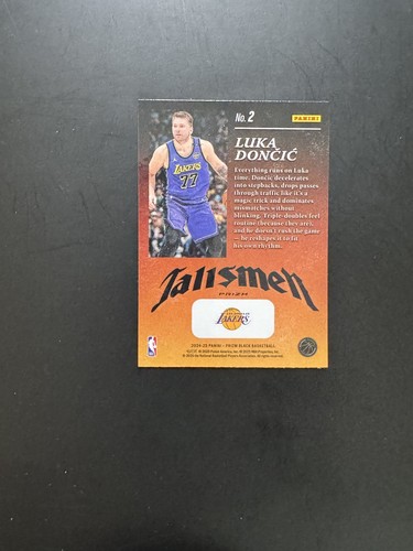 Luka Doncic – 2024-25 Prizm Black – Lakers – #2 - Silver Prizm - Talisman - Picture 2 of 2