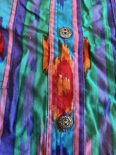 Vintage Rodeo Western Wear Women Shirt Button Sz M Medium Button Down Aztec NEW! - Bild 4 von 11