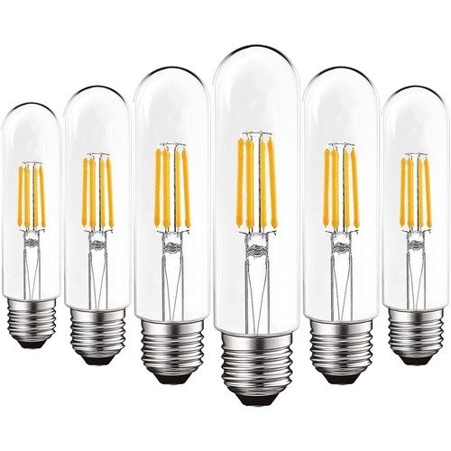 Luxrite T10 LED Bulb, 5W=60W Equivalent, 4000K Cool White, Damp Rated 6-Pack